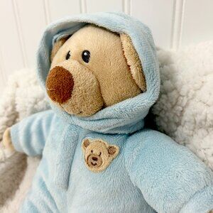 Ty Pluffies Baby Bear Plush | Blue Hoodie PJ Teddy Bear